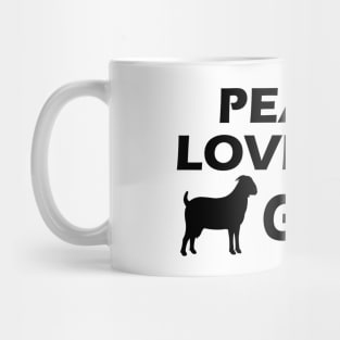 Goat - Peace, Loved and Goats Mug